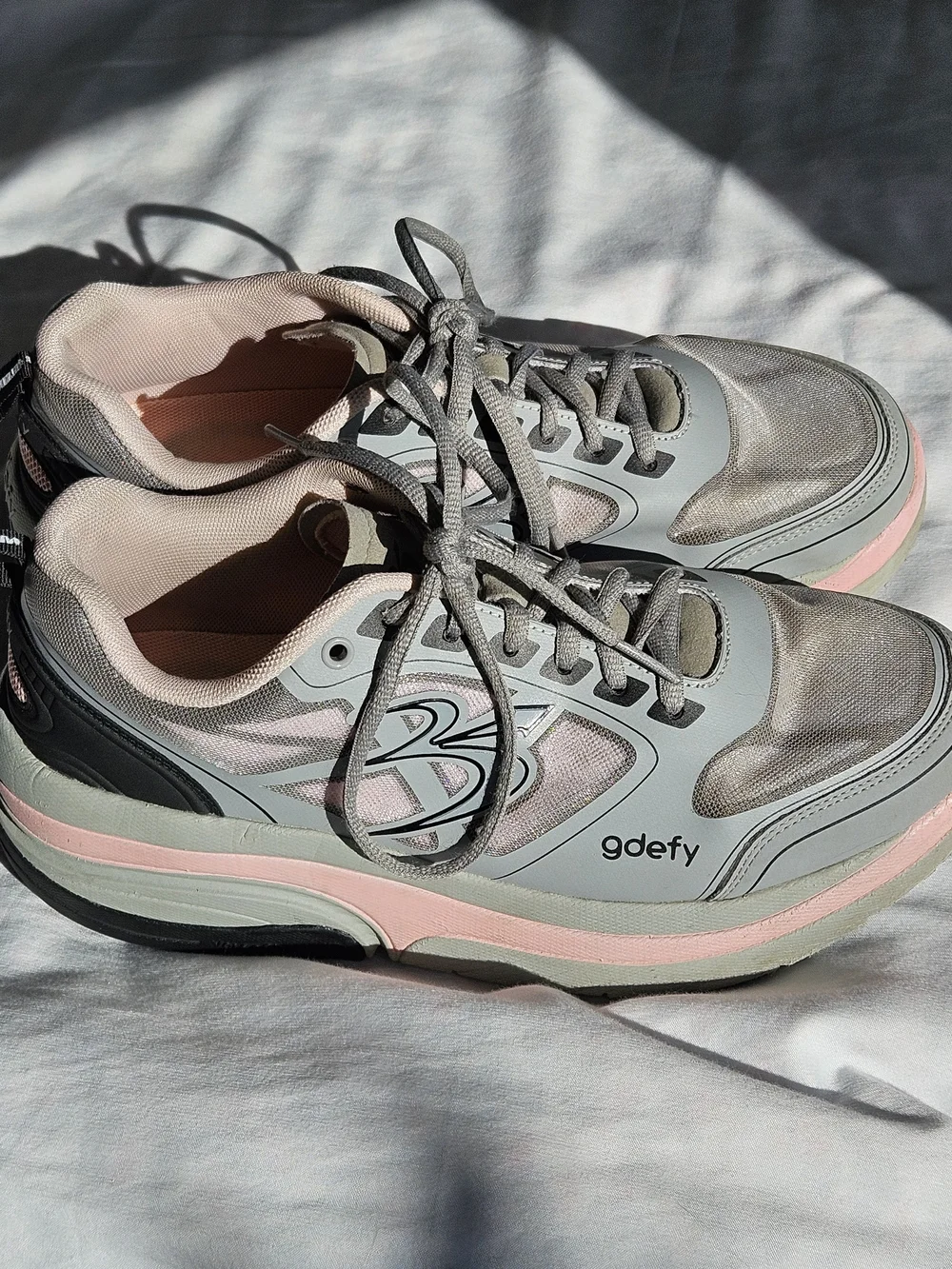 ION Women’s Gray and Pink G/defy Athletic Walking Shoes
